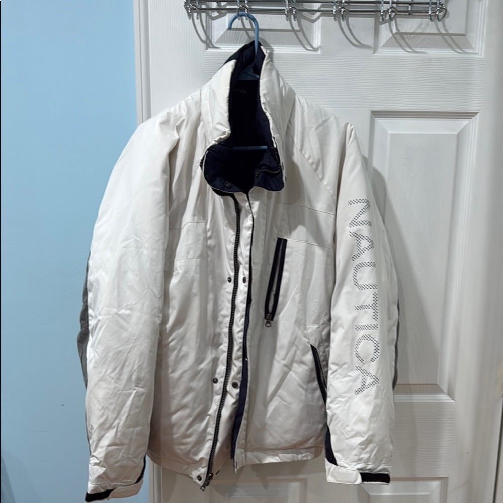 Nautica White Jacket with Black Details